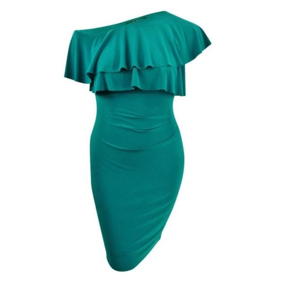Lauren Ralph Lauren Dresses & Skirts - Lauren Ralph Lauren Women's Ruffled Jersey Dress, Meridian Jade, Size 2